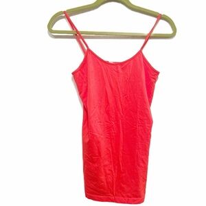 Fitted Orange Camisole with Spaghetti Straps